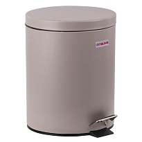 Ведро-контейнер для мусора (урна) с педалью LAIMA Classic, 12 л, серое, матовое, металл, со съемным внутренним ведром в Нижнекамске