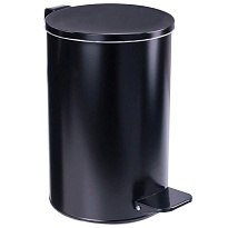 Ведро для мусора с педалью, усиленное, Титан, 10 л, черное, оцинкованная сталь в Нижнекамске