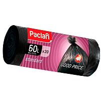 Мешки для мусора 60 л, черные, в рулоне 20 шт., ПНД, 7,4 мкм, 720х600 мм, PACLAN, 600820 в Нижнекамске Мешки для мусора 60 л, черные, в рулоне 20 шт., ПНД, 7,4 мкм, 720х600 мм, PACLAN, 600820 в Нижнекамске