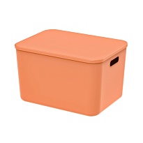 Ящик пластиковый вкладываемый оранжевый 410х305х245 мм в Нижнекамске Ящик пластиковый вкладываемый оранжевый 410х305х245 мм в Нижнекамске