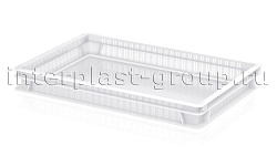 Ящик для полуфабрикатов перфорированные стенки сплошное дно белый