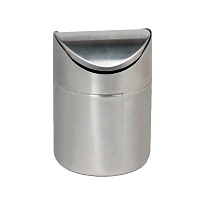 Урна для мусора 1,2 л настольная, с качающейся крышкой, нержавеющая сталь, матовая в Нижнекамске