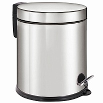 Ведро-контейнер для мусора урна с педалью LAIMA Classic Plus, 5 л, зеркальное в Нижнекамске