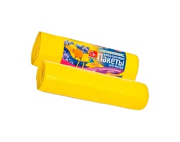 Мешки для мусора 35 л, ароматизированные, Лимон, желтые, в рулоне 10 шт., ПНД, 12 мкм, 560х530 мм, GRIFON Aroma, 101-080 Li в Нижнекамске