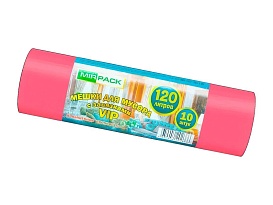 Мешки для мусора 120 л, с завязками, красные, в рулоне 10 шт., ПНД, 15 мкм, 800х750 мм, VIP, Z12010red в Нижнекамске Мешки для мусора 120 л, с завязками, красные, в рулоне 10 шт., ПНД, 15 мкм, 800х750 мм, VIP, Z12010red в Нижнекамске