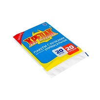 Мешки для мусора 20 л, с ручками, черные, в пачке 20 шт., ПНД, 10 мкм, 550х440 мм, Крепак, 4607075710085 в Нижнекамске Мешки для мусора 20 л, с ручками, черные, в пачке 20 шт., ПНД, 10 мкм, 550х440 мм, Крепак, 4607075710085 в Нижнекамске