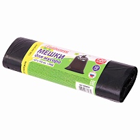 Мешки для мусора 120 л, черные, в рулоне 10 шт., ПНД, 11 мкм, 1020х670 мм, Любаша, 608093 в Нижнекамске