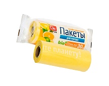 Мешки для мусора 35 л, ароматизированные, желтые, в рулоне 20 шт., ПНД, 12 мкм, 560х530 мм, GRIFON Цитрусовый Микс, 100-033