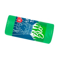 Мешки для мусора 120 л, биоразлагаемые, зеленые, рулон 10 шт., ПНД, 16 мкм, 1100х700 мм, БИО, МБ2158 (МНБ 120-10ж) в Нижнекамске