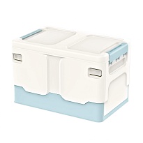 Ящик пластиковый складной белый, дно голубое, 370х240х240 мм в Нижнекамске Ящик пластиковый складной белый, дно голубое, 370х240х240 мм в Нижнекамске