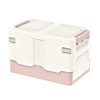 Ящик пластиковый складной белый, дно розовое, 370х240х240 мм в Нижнекамске
