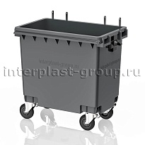 Мусорный контейнер 770 л серый без крышки 770 серый в Нижнекамске