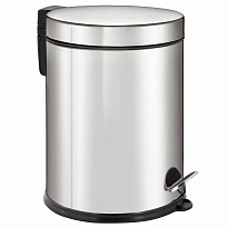 Ведро-контейнер для мусора урна с педалью LAIMA Classic Plus, 12 л, зеркальное в Нижнекамске