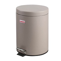 Ведро-контейнер для мусора (урна) с педалью LAIMA Classic, 5 л, серое, матовое, металл, со съемным внутренним ведром в Нижнекамске