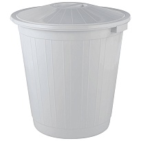 Мусорный бак с крышкой 50 л серый 50 серый в Нижнекамске