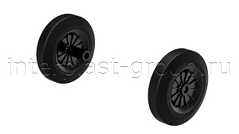 Комплект колес для контейнера 120 л. черный в Нижнекамске Комплект колес для контейнера 120 л. черный в Нижнекамске